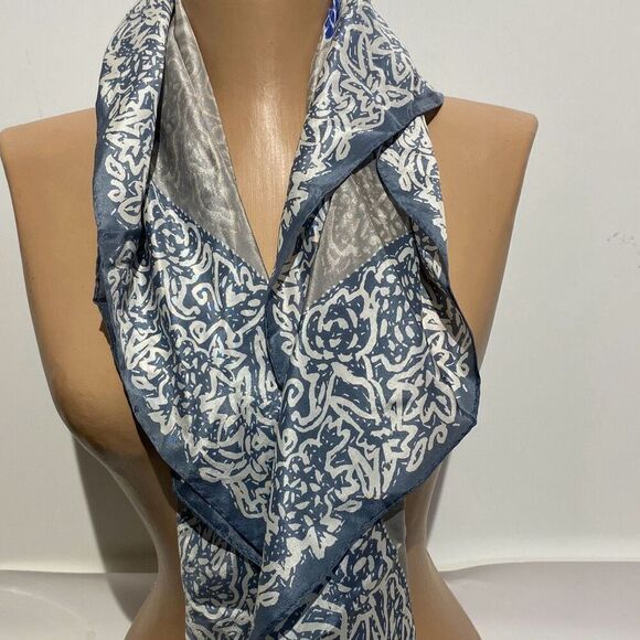 Enchantal Women's Multicolor Floral Satin Square Wrap Scarf - Picture 1 of 7